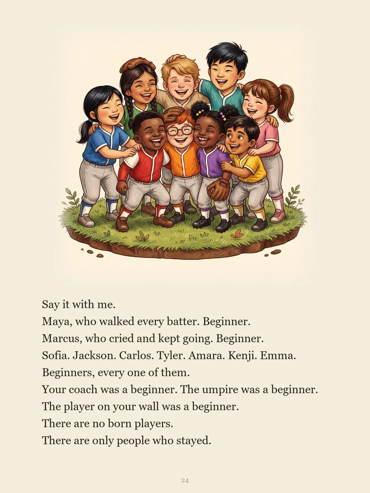 Picture book page: Say it with me