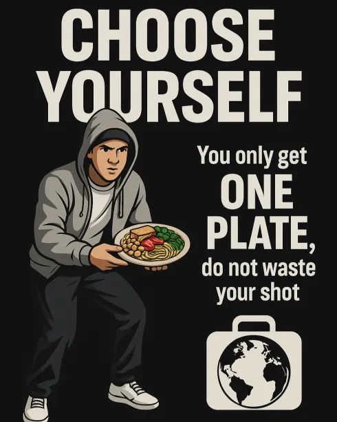 Choose Yourself: a typographic poster about not wasting food