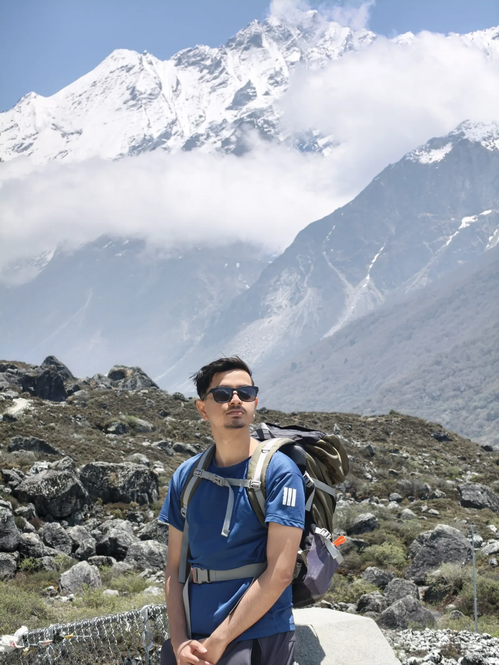 Anuj Paudel in the Langtang valley, Nepal